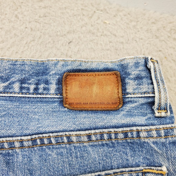 GAP Straight Jeans Mens 33x32 Blue Denim Easy Fit Streetwear Mid Rise Outdoor - Picture 7 of 8